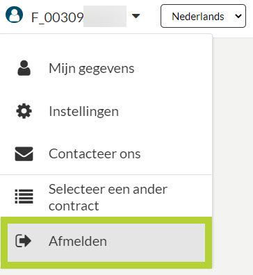 Afmelden Prepaid portaal