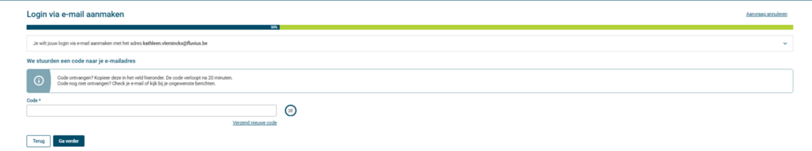 Code ontvangen? Kopieer deze in het veld hieronder en klik op ‘Ga verder’. 