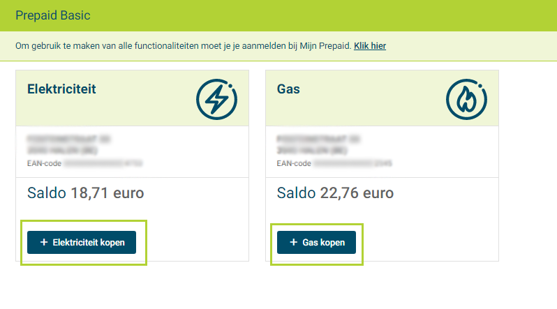 Overzicht Prepaid Basic