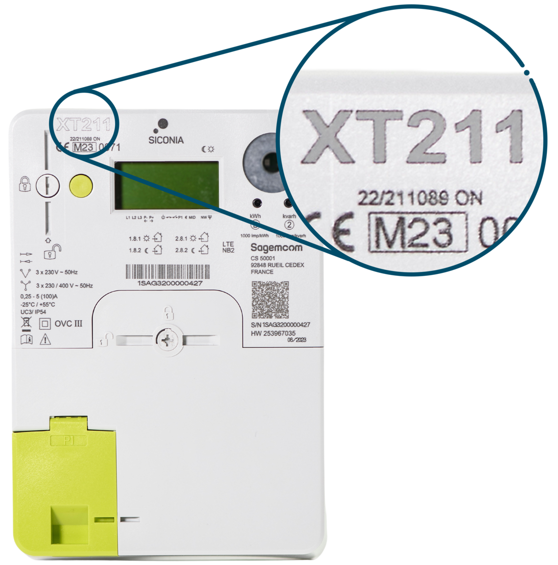 Digitale meter - Sagemcom - type Siconia XT211