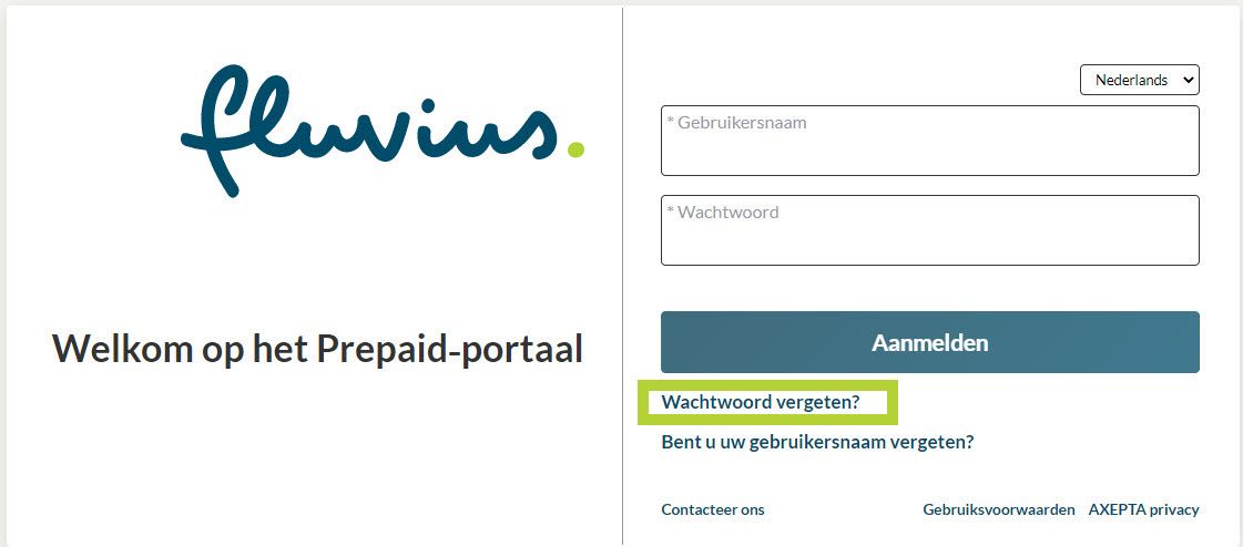 Klik op ‘Wachtwoord vergeten?’ en volg de instructies op je scherm