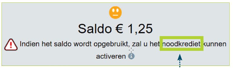 Wat gebeurt er als je saldo op 0 euro staat?