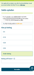 Kies je bedrag en klik op de blauwe knop ‘Ga verder’