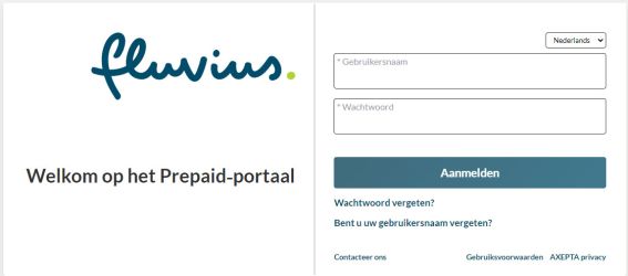 Inloggen op het Prepaid portaal