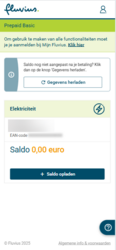 Hier kan je jouw saldo raadplegen en energie kopen
