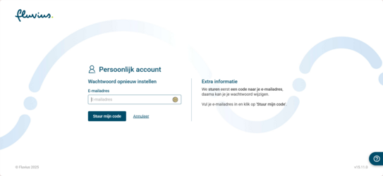 Vul je e-mailadres in en klik op ‘Stuur mijn code’