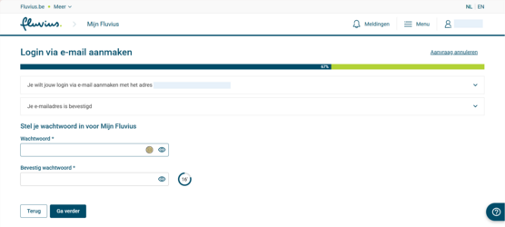 Stel je wachtwoord in.