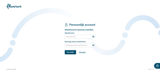 Stel een nieuw wachtwoord in en klik op ‘Ga verder’