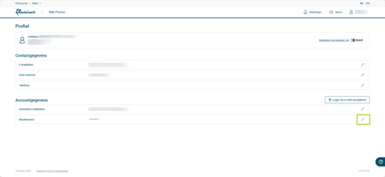 Je kan je ook aanmelden via je elektronische identiteitskaart of itsme® en je wachtwoord wijzigen in je profiel zelf.